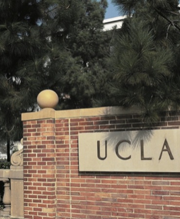 View of UCLA sign.